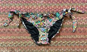 Victorias Secret Cheeky Ruffle Trim Side Tie Bikini Bottoms thumbnail 1