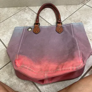 Juicy‎ Couture Vintage Ombre Canvas Peace Tote Ba Embroidery Y2K shoulder puse thumbnail 3