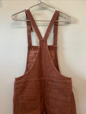 Women’s Corduroy Overalls Jumpsuit in brown by aerie xs thumbnail 4