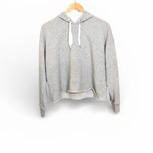Aerie Heather Gray Knit Hoodie Sz L thumbnail 2