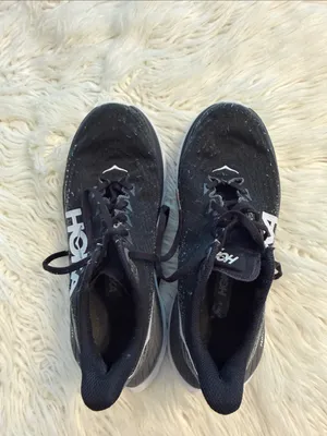 Hoka Black and White Athletic Running Shoes size 8B good condition thumbnail 9