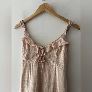 American Eagle Cream Pink Ruffle‎ Mini Dress thumbnail 5