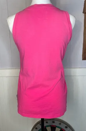 Nike tank Dri-fit cotton tee pink Nike logo size M thumbnail 5