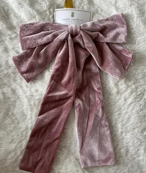 Altar'd State NEW Simply Southern Pink Velvet Large Hair Bow NWT thumbnail 1