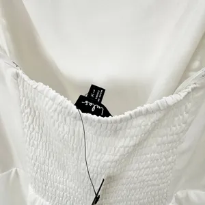 Lulus Summer Invite White Tie-Strap Tiered Midi Dress Wedding Bridal XL NWT thumbnail 10