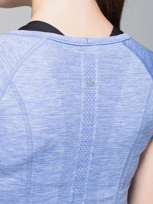 Lululemon Run: Swiftly Tech V Neck Heathered Lullaby Blue Size 6 thumbnail 6