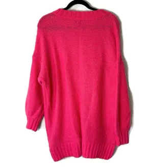 Aerie Peach Pink Happy Place Wool Blend Cable Knit Oversized Sweater Size Small thumbnail 3