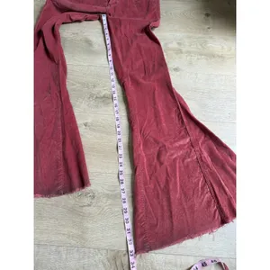 Free People Just Float On Corduroy Flare Jean fray hem wide leg Russet Acorn 26 thumbnail 11