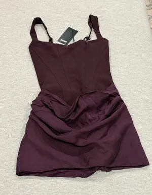 Babyboo Cornelia mini dress plum thumbnail 1