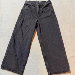 Old Navy Baggy Wide Leg‎ Jeans Women 12 Black Extra High Rise Denim Pants Y2K thumbnail 1