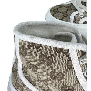 Gucci GG Canvas‎ Platform High Top Sneakers Beige Size 37.5 thumbnail 13