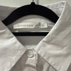 NWOT Altard state Pleated Button Up Top thumbnail 4