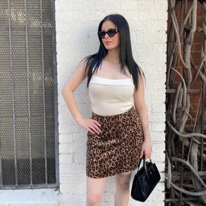 Free People Vintage retro cheetah Leopard print fuzzy mini skirt sz s / 26 thumbnail 2