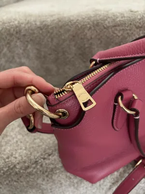 Coach Pink Remi Satchel Pebbled Leather Crossbody Shoulder Bag thumbnail 7