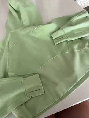 Lululemon Scuba Oversized Half-Zip‎ Hoodie in Creamy Mint Size XS/S thumbnail 5
