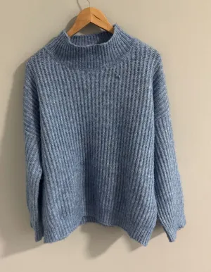 FRNCH Mock Neck Oversized Knit Sweater‎ Size Medium/Large thumbnail 1