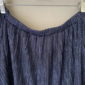 Lush sz M blue‎ metallic off shoulder boho blouse thumbnail 2