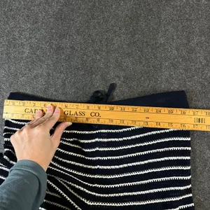 Pact Organic‎ Cotton Linen Knit Striped Wide Leg Lounge Pants Navy White Medium thumbnail 7