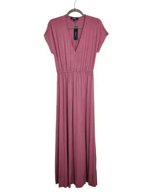 Lulus Pink Short Sleeve Boho Maxi Dress Size Small NWT Casual Wedding Guest thumbnail 2