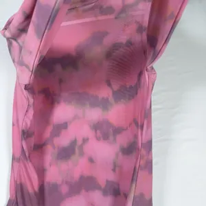 By Anthropologie Size-XL Women Tie-Dye Mesh Turtleneck‎ Top Pink Purple thumbnail 9