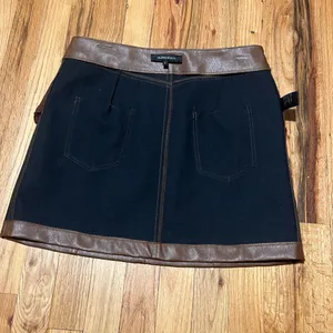 Olivaceus Brown Faux Leather Mini Skirt Size L thumbnail 5
