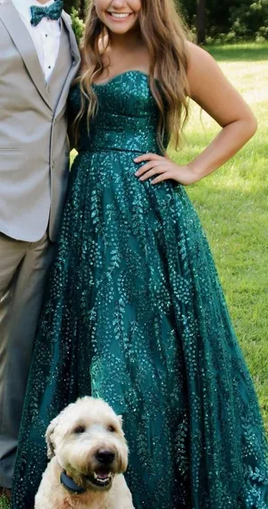 Teal Prom Dress thumbnail 1