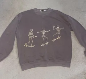 Urban Outfitters Project Social T Skateboard Skeletons Sweatshirt thumbnail 2
