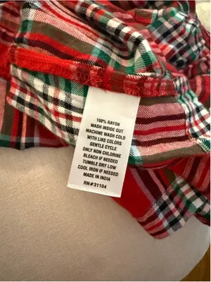 Women's Crown & Ivy Red Green Plaid Long Sleeve Dress L thumbnail 7