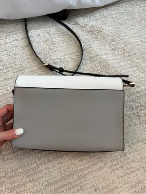kate spade Cream and Gray Saffiano Leather Chain Crossbody thumbnail 3