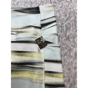 DSG Womens Cold Weather Compression High-Rise Leggings Abstract Stripe Yellow M‎ thumbnail 3