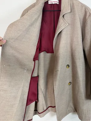 Free People Hannah Super Soft Oversized Blazer Jacket Coat Camel Medium $168 thumbnail 6