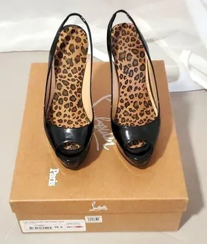 💥Sale!Christian Louboutin Lady Peeps Link 150 Patent thumbnail 2