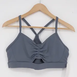 Athleta Vital Cinch Bra Slate Blue Grey Light Impact Sports Bra A-C Cup Large thumbnail 2