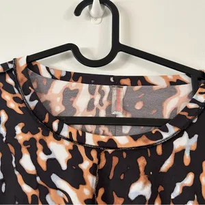 Free People Printed Right On Run Tortoise Shell Long Sleeve NWT Size S thumbnail 5