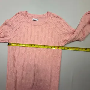 Croft & Barrow The Extra Soft Cable Crew Neck Sweater in Light Pink thumbnail 6