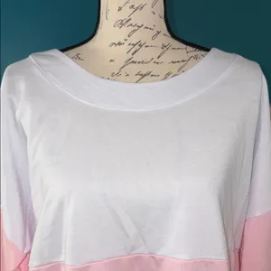 🔹4 for $30 Yidarton Colorblock Oversized Sweatshirt, Large White thumbnail 2