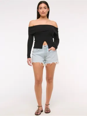 Abercrombie & Fitch Curve Love High Rise Mom Short Size 28 thumbnail 4