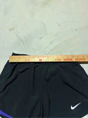Nike Women’s Black Running Shorts with Purple lining medium thumbnail 2