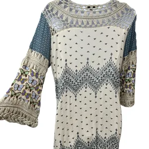 John‎ Mark Boho Crochet Butterfly Blouse Size Medium Top thumbnail 9