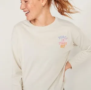 Old Navy Peace In Peace Out Loose Vintage Graphic Long Sleeve thumbnail 1