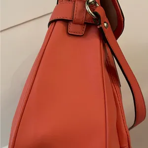 Coach Taylor Marin Satchel in Coral with Silvertone Hardware thumbnail 4