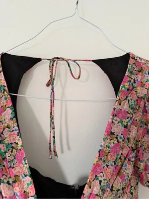 For Love and Lemons Paulina Mini Dress in Pink Floral Size XS Bustier Style thumbnail 7