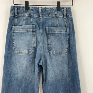 Pilcro Blue Denim The Skipper Straight Cropped Jeans Size 26 thumbnail 6