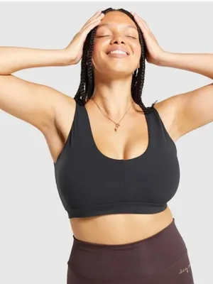 Gymshark x Whitney Simmons Black V-neck Sports Bra - Size Small thumbnail 1