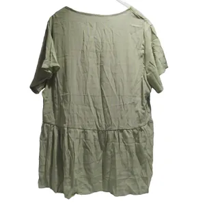 JayGate Women’s Babydoll Peplum Blouse XXL NWT Light Green V-Neck Button Down thumbnail 7