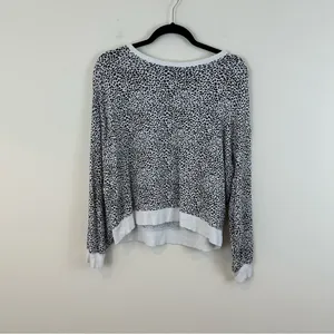 Z SUPPLY Leopard Print Long Sleeve Pullover Sweatshirt Size Small Women's thumbnail 3