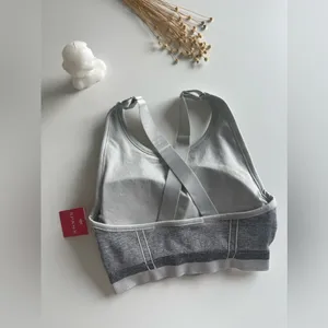 SPANX Seamless Sculpt Cloudy Grey High Scoop NWT Neck Crossback Sports B… thumbnail 4