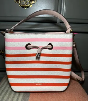 Kate spade New York Eva stripe small bucket bag thumbnail 1