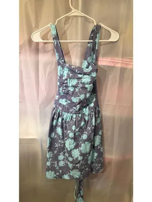 Free People "Meet me in maui" Floral Print Mini Dress with Back Tie Detail thumbnail 2
