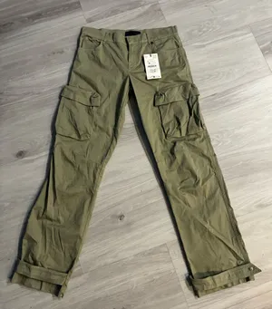 Women’s Zara Cargo Pants - Olive Green thumbnail 1